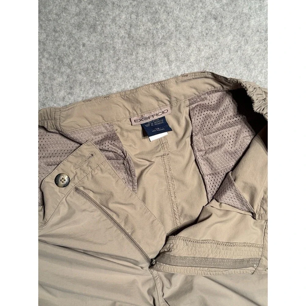 Exofficio Pants Mens 34 Beige Cargo Lightweight Fishing Outdoors Hiking Camping